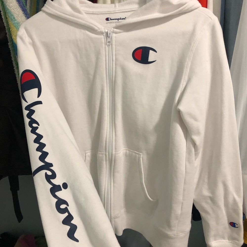 White Champion Hoodie